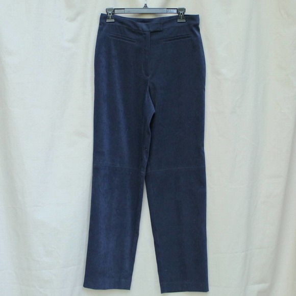 Vintage Norton Navy Suede High Waist Trousers - Picture 2 of 6